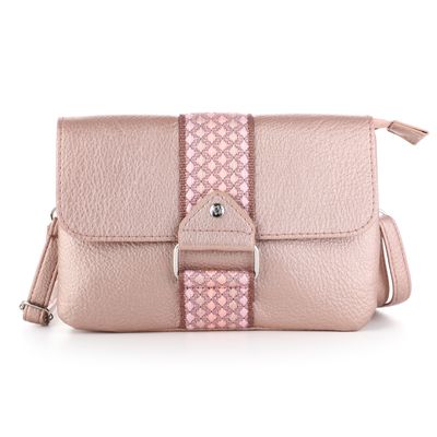 Schoudertas - tas van imitatieleer - champagne - zachtroze