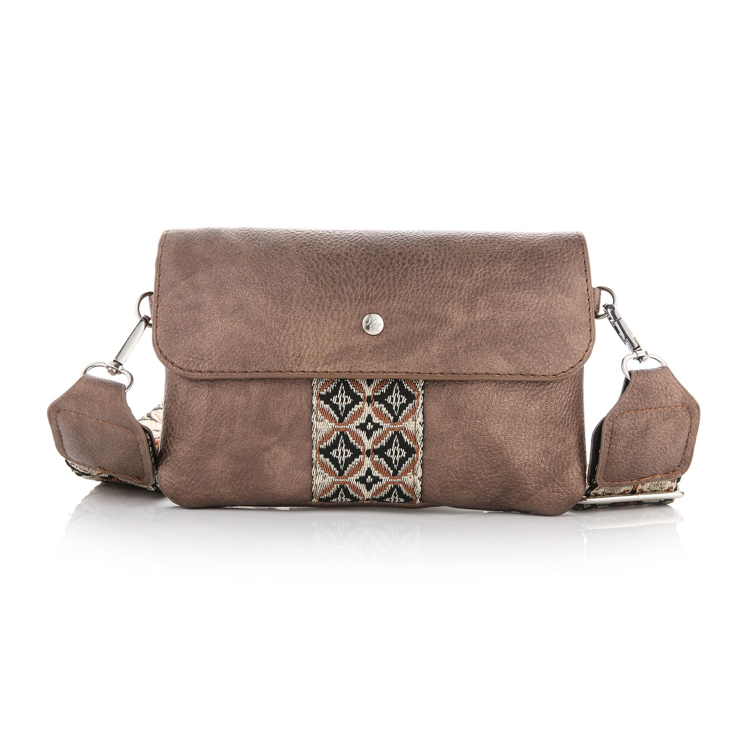 Schoudertas - tas van imitatieleer - bronze - bruin
