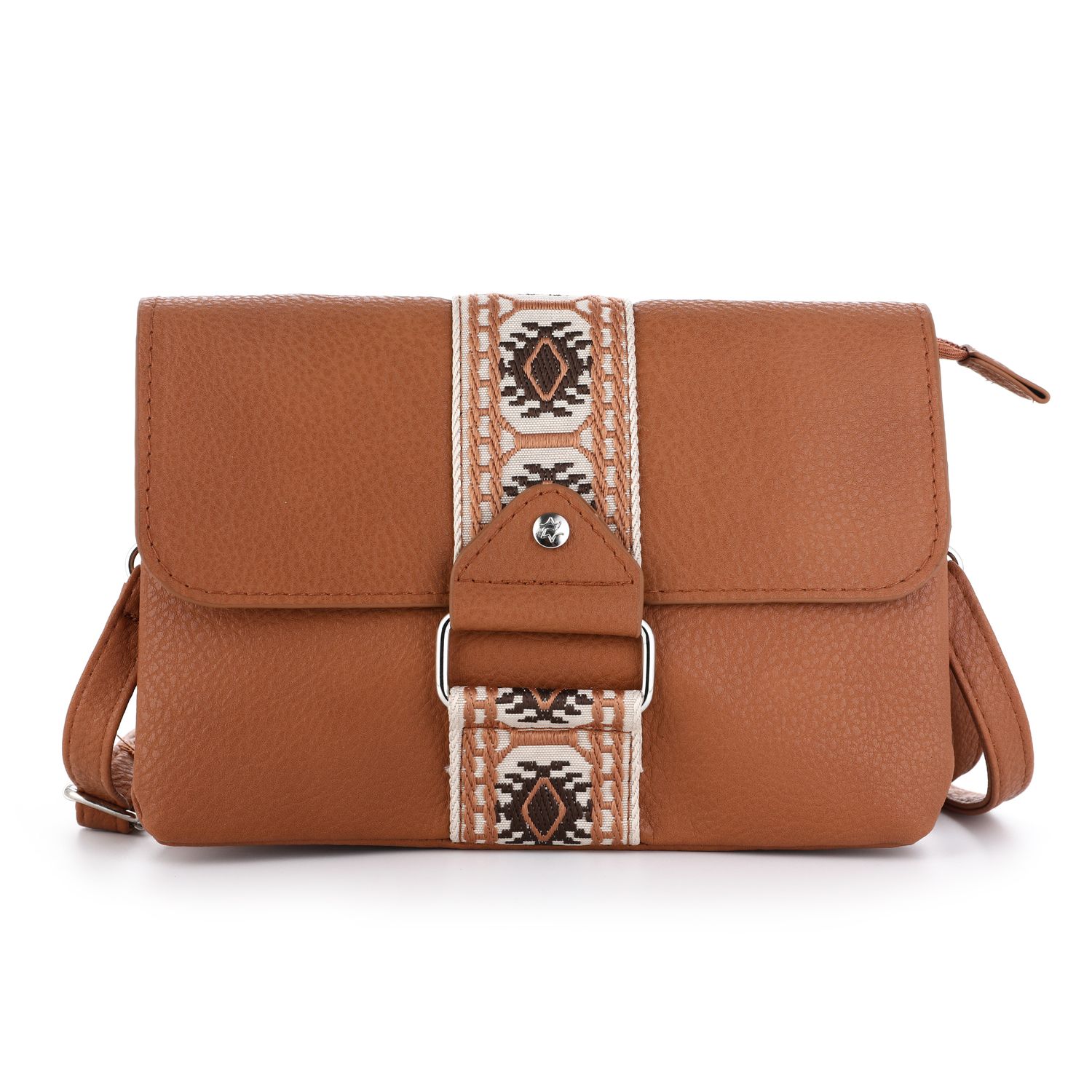 Schoudertas - tas van imitatieleer - bruin - camel