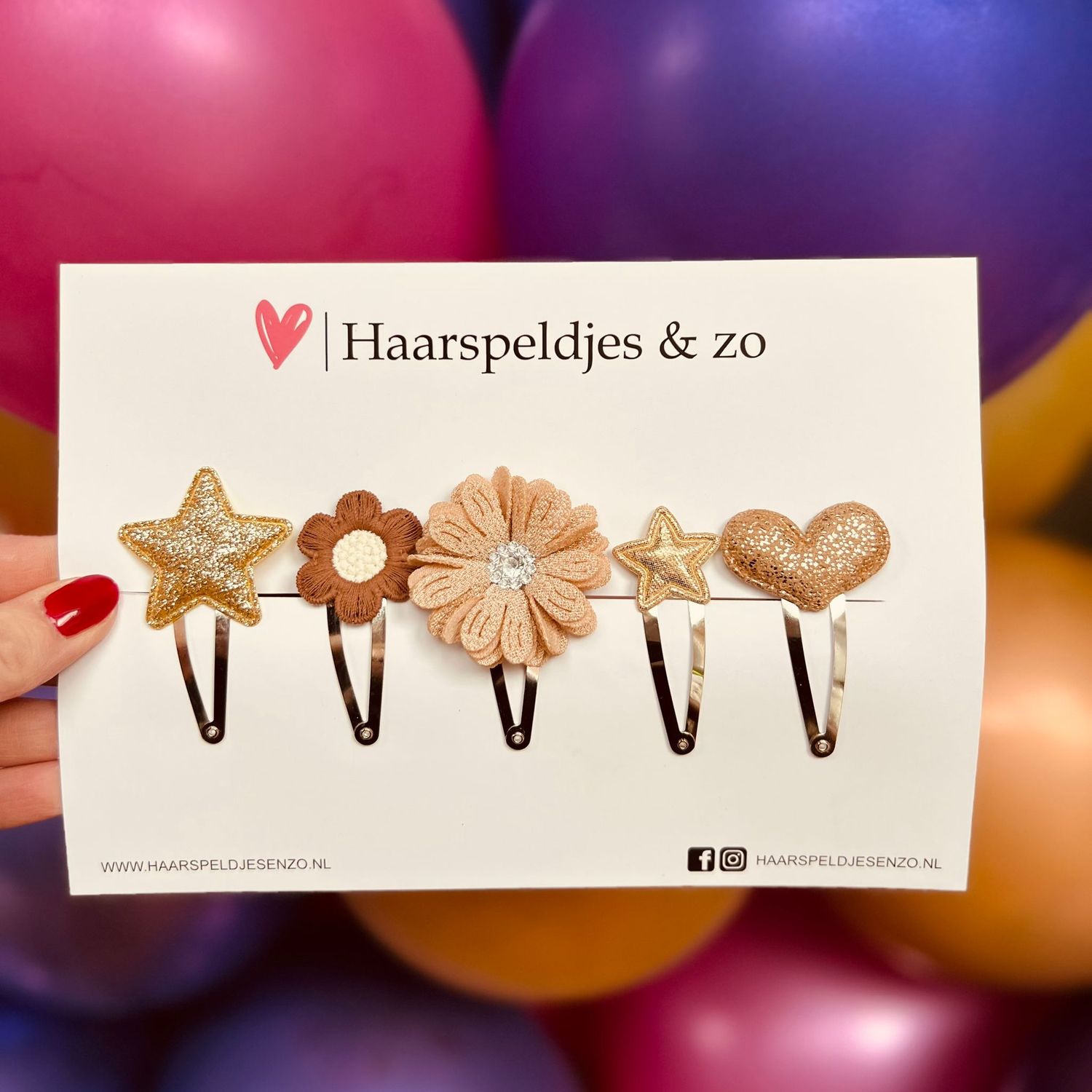 Try-out mix - mix van verschillende speldjes - bloemetjes - 5 cm speldjes - kerst - feestdagen - glitters - glimmend - goud