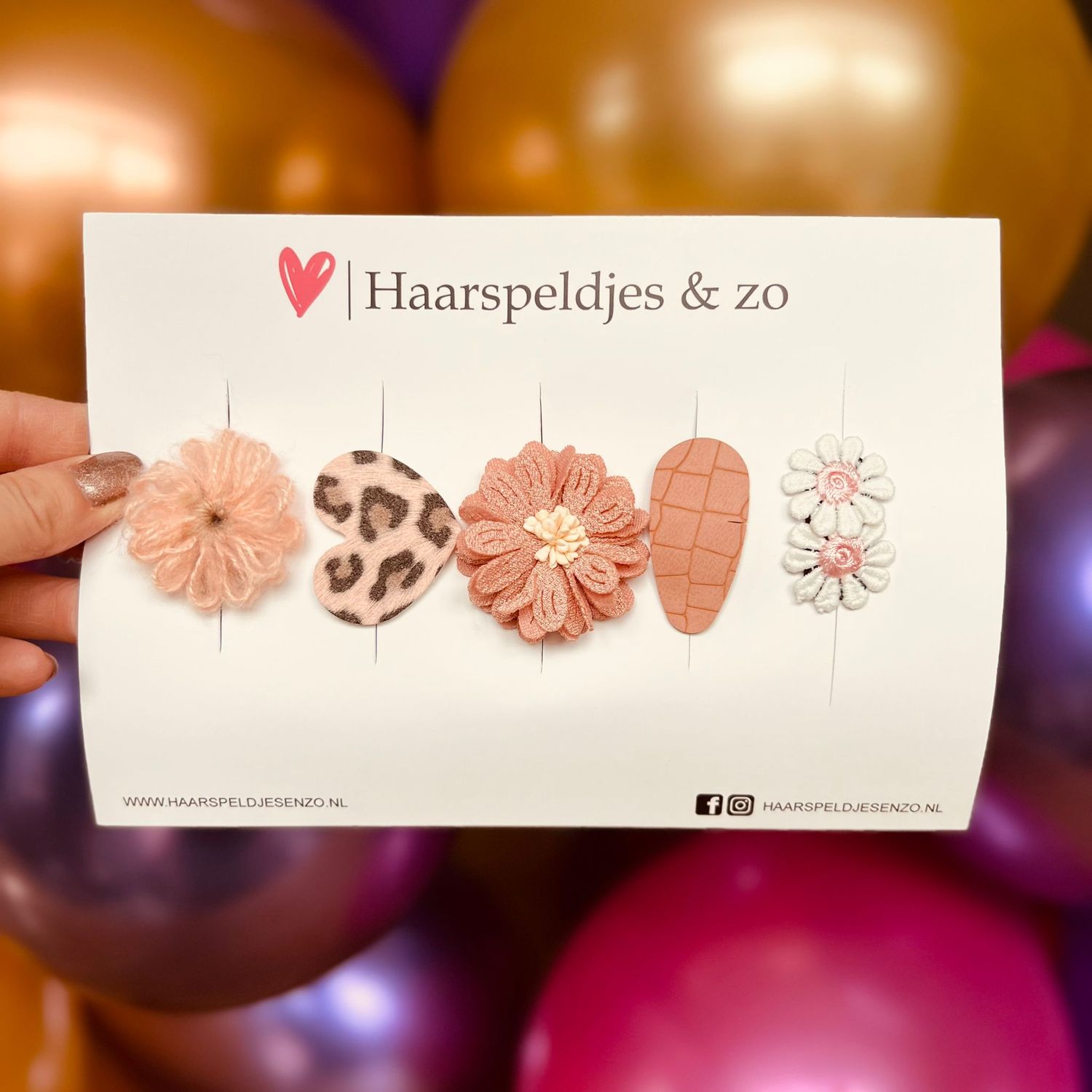 Haarspeldje antislip - baby&#39;s - kinderen - meisjes - mix - sterretjes - hartjes - bloemetjes - roze