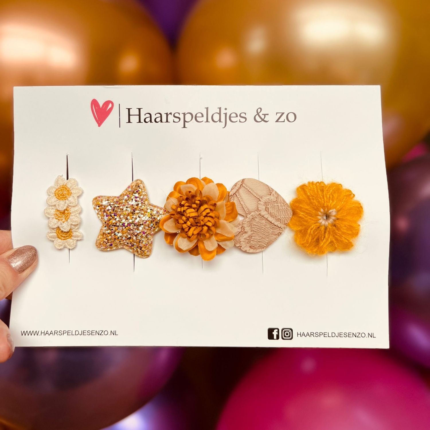 Haarspeldje antislip - baby&#39;s - kinderen - meisjes - mix - sterretjes - hartjes - bloemetjes - geel/goud - kerst - feestdagen - glitters - glimmend