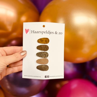 Baby haarspeldjes - mini - 2cm groot - voor de eerste lokjes haar - imitatieleer - groen