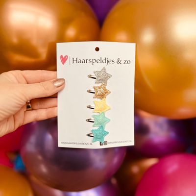 Baby haarspeldjes - mini - 2cm groot - try-out - mix - voor de eerste lokjes haar - sterretjes - zilver/goud/groen/geel - glitters - kerst - feestdagen Baby haarspeldjes - mini - 2cm groot - try-out - mix - voor de eerste lokjes haar - sterretjes - zilver/goud/groen/geel - glitters - kerst - feestdagen