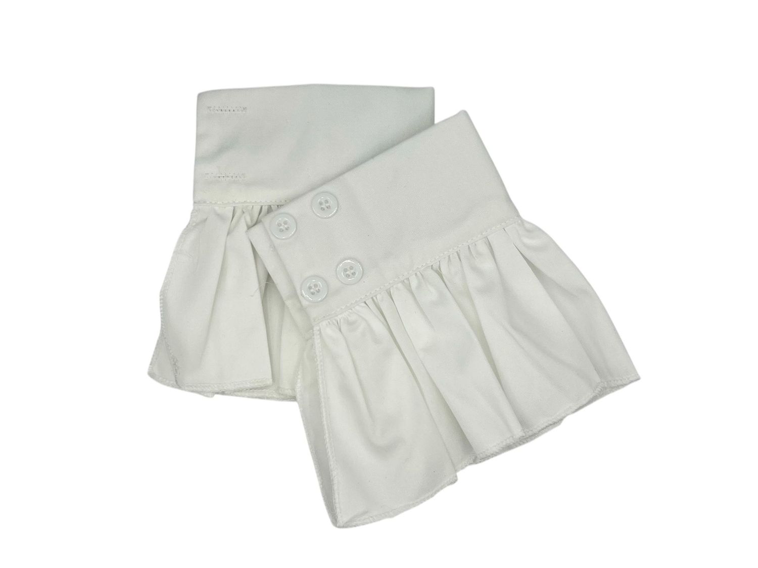 Witte manchetten - mouwtjes - met knopen