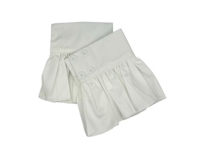 Witte manchetten - mouwtjes - met knopen