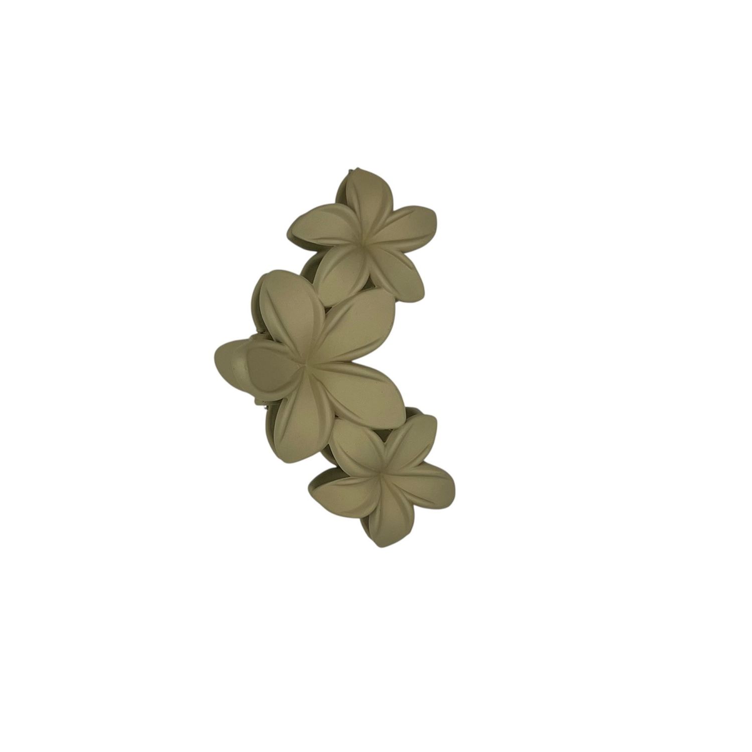 Haarklem - haarklauw - haarclip - beige - meisjes - dames - bloemen