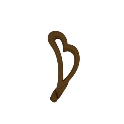 Bananen klem - bananen clip - haarklem - hartje - khaki