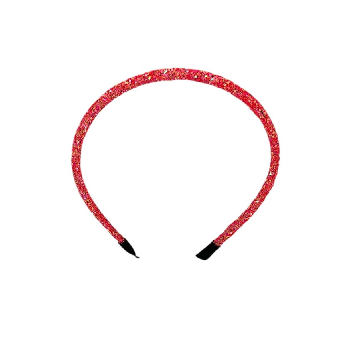 Diadeem - haarband - haaraccessoire - kinderen - volwassenen - kerst - feestdagen - chunky - glitters - glimmend - rood/roze