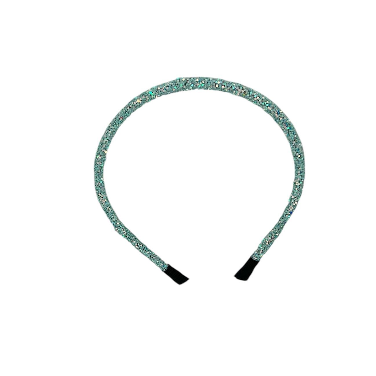 Diadeem - haarband - haaraccessoire - kinderen - volwassenen - kerst - feestdagen - chunky - glitters - glimmend - mintgroen