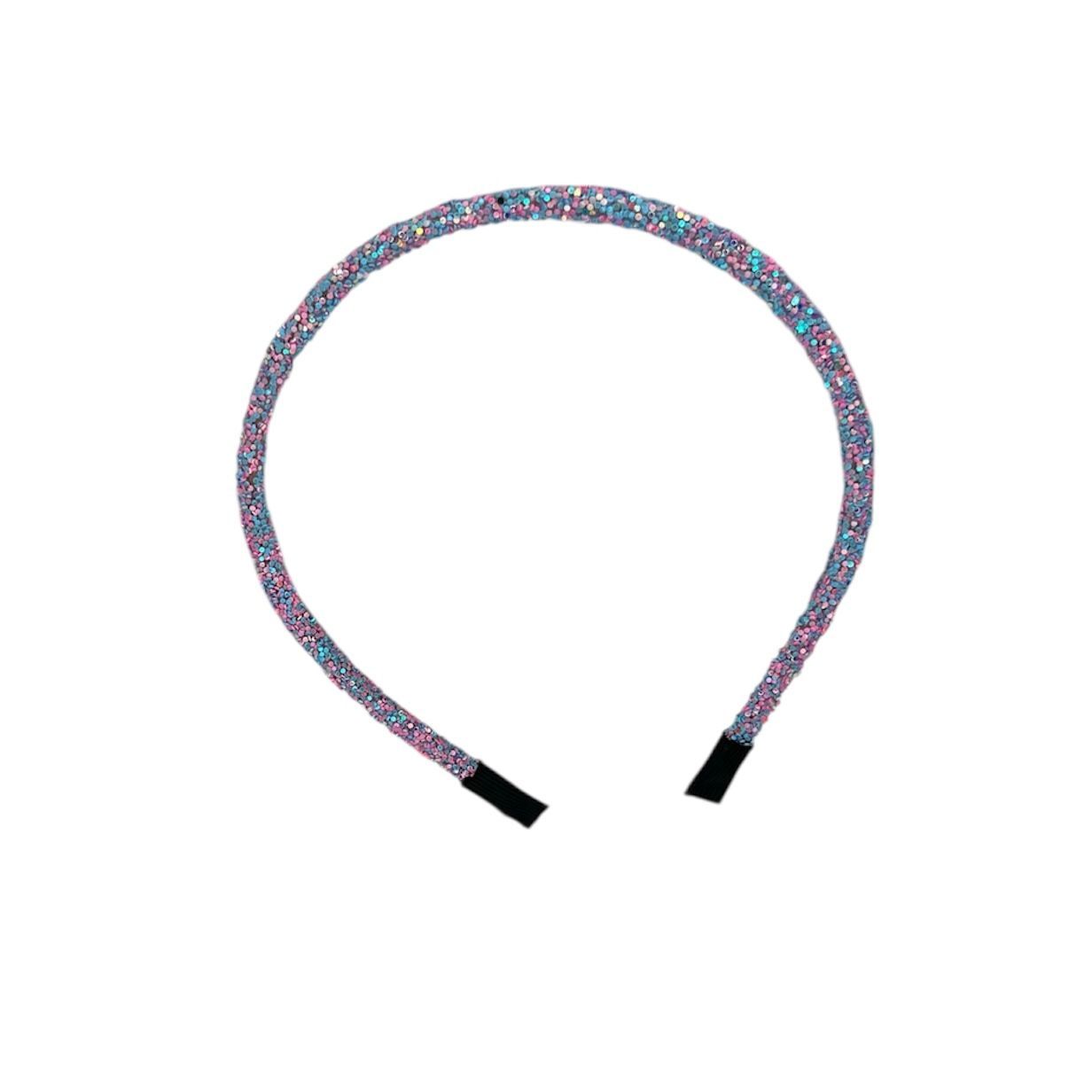 Diadeem - haarband - haaraccessoire - kinderen - volwassenen - kerst - feestdagen - chunky - glitters - glimmend - roze/blauw