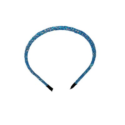 Diadeem - haarband - haaraccessoire - kinderen - volwassenen - kerst - feestdagen - chunky - glitters - glimmend - lichtblauw