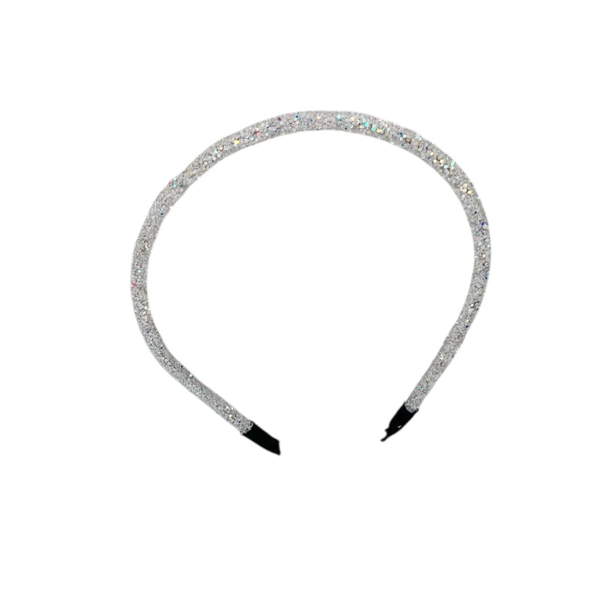 Diadeem - haarband - haaraccessoire - kinderen - volwassenen - kerst - feestdagen - chunky - glitters - glimmend - wit