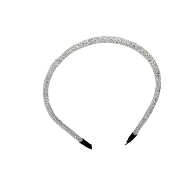 Diadeem - haarband - haaraccessoire - kinderen - volwassenen - kerst - feestdagen - chunky - glitters - glimmend - wit