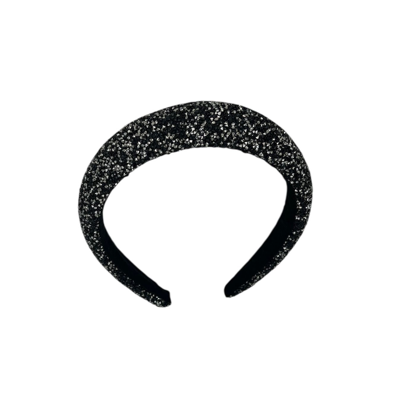 Diadeem - haarband - haaraccessoire - kinderen - volwassenen - kerst - feestdagen - chunky - glitters - glimmend - zwart