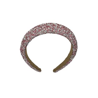 Diadeem - haarband - haaraccessoire - kinderen - volwassenen - kerst - feestdagen - chunky - glitters - glimmend - roze