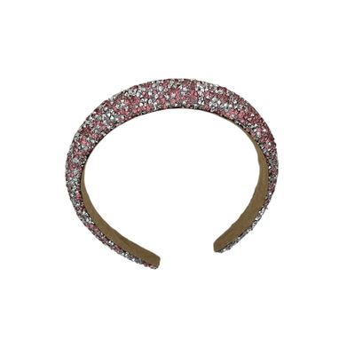 Diadeem - haarband - haaraccessoire - kinderen - volwassenen - kerst - feestdagen - chunky - glitters - glimmend - roze