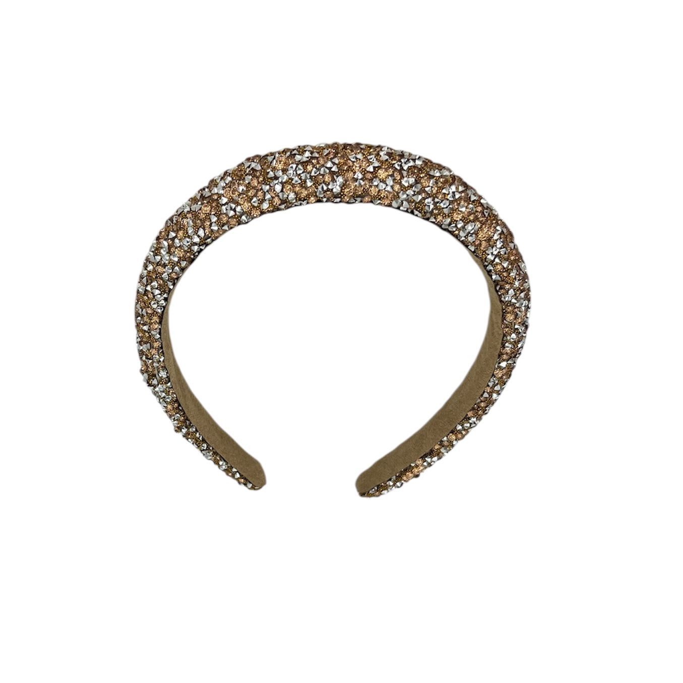 Diadeem - haarband - haaraccessoire - kinderen - volwassenen - kerst - feestdagen - chunky - glitters - glimmend - goud