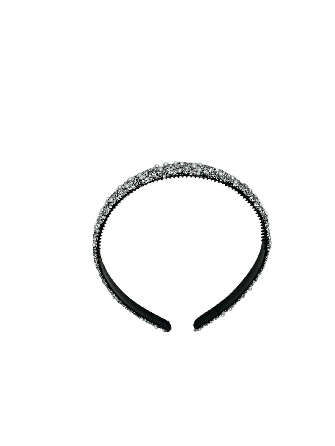 Diadeem - haarband - haaraccessoire - kinderen - volwassenen - kerst - feestdagen - chunky - glitters - glimmend - zilver