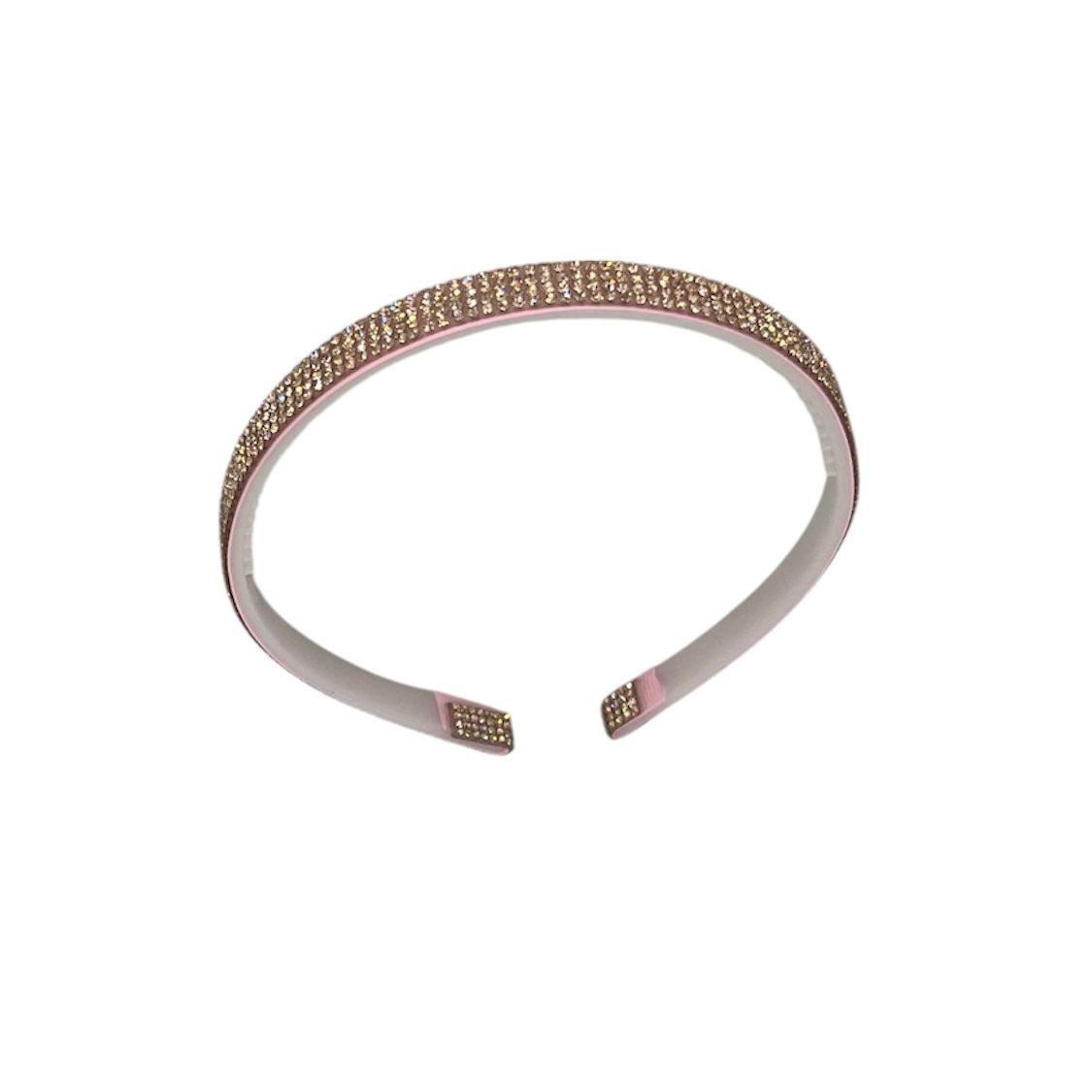 Diadeem - haarband - haaraccessoire - kinderen - volwassenen - kerst - feestdagen - strass steentjes - glimmend - rosé