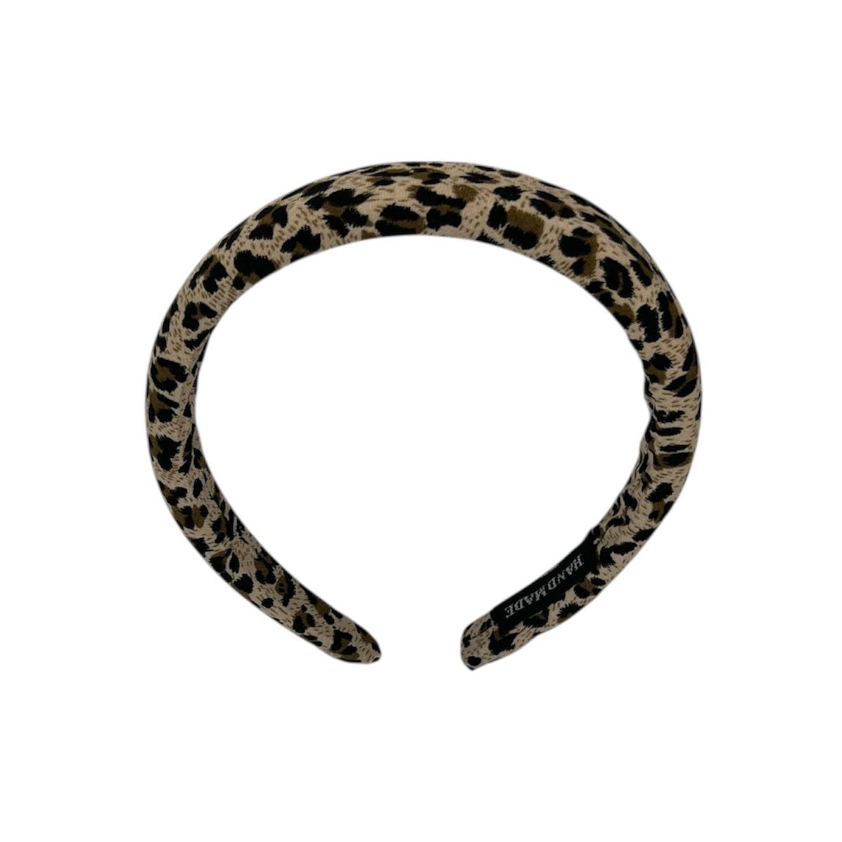 Diadeem - stof - haarband - panter - bruin