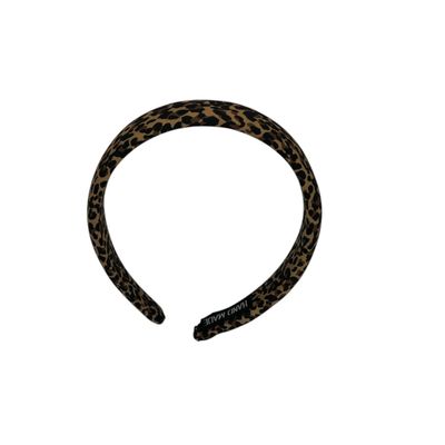 Diadeem - stof - haarband - panter - bruin