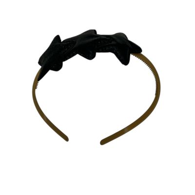 Diadeem met sterretjes - kerstcollectie - glimmend - ster - zwart - khaki diadeem