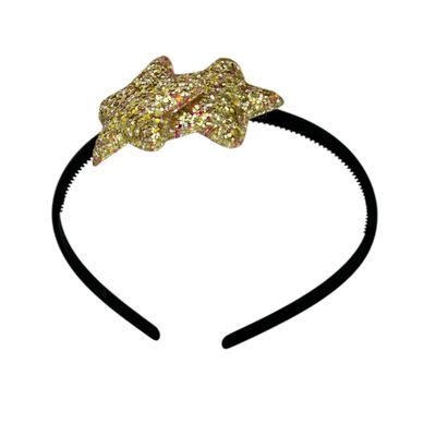 Diadeem met sterretjes - kerstcollectie - glitters - ster - goud