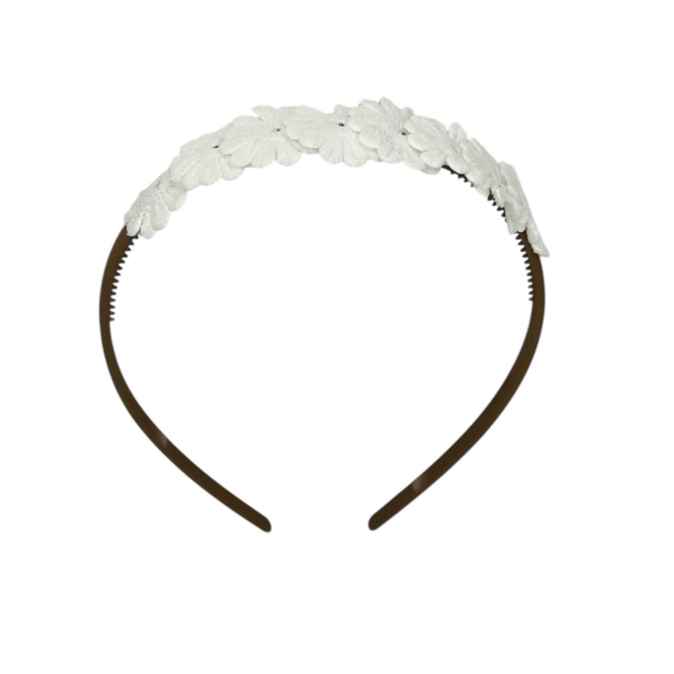 Diadeem - haarband - wit - bloemen - bloemetjes