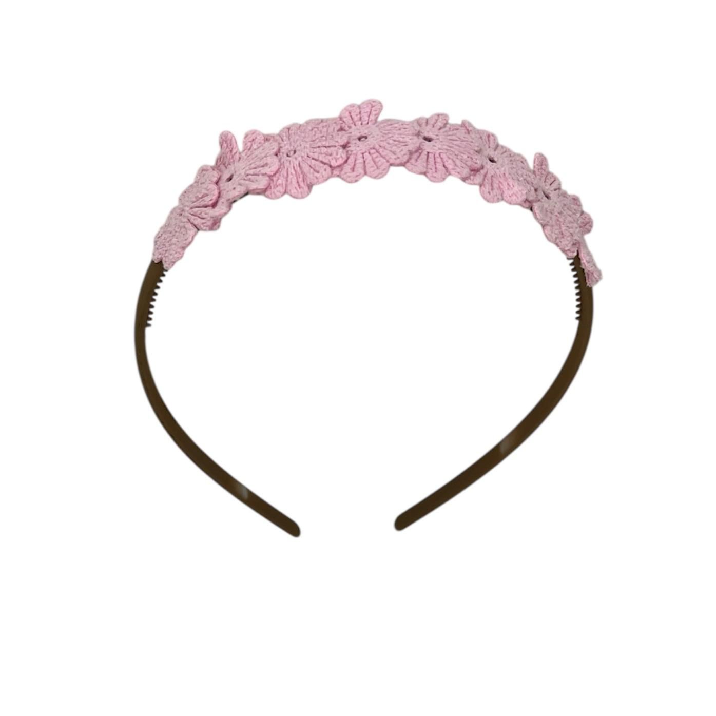 Diadeem - haarband - roze - bloemen - bloemetjes