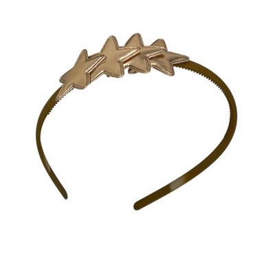 Diadeem met sterretjes - kerstcollectie - glimmend - ster – rosé - khaki diadeem