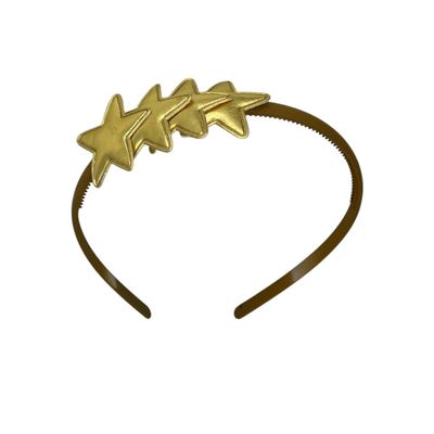 Diadeem met sterretjes - kerstcollectie - glimmend - ster – goud khaki diadeem