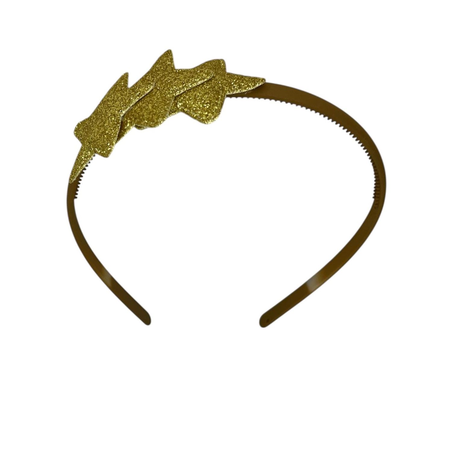 Diadeem met sterretjes - kerstcollectie - glimmend - ster - goud - khaki diadeem