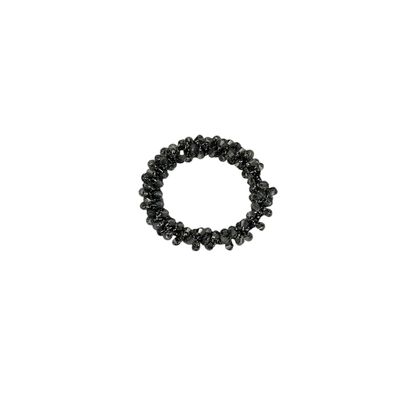 Haarelastiek - elastiek - kralen - grijs