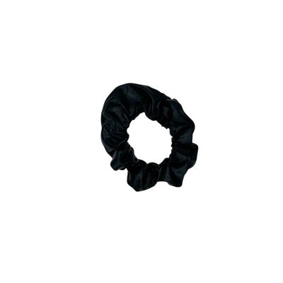 Scrunchie - elastiek - glimmende stof - kerst - zwart