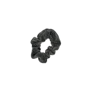 Scrunchie - elastiek - glimmende stof - glitters - kerst - zilver/grijs