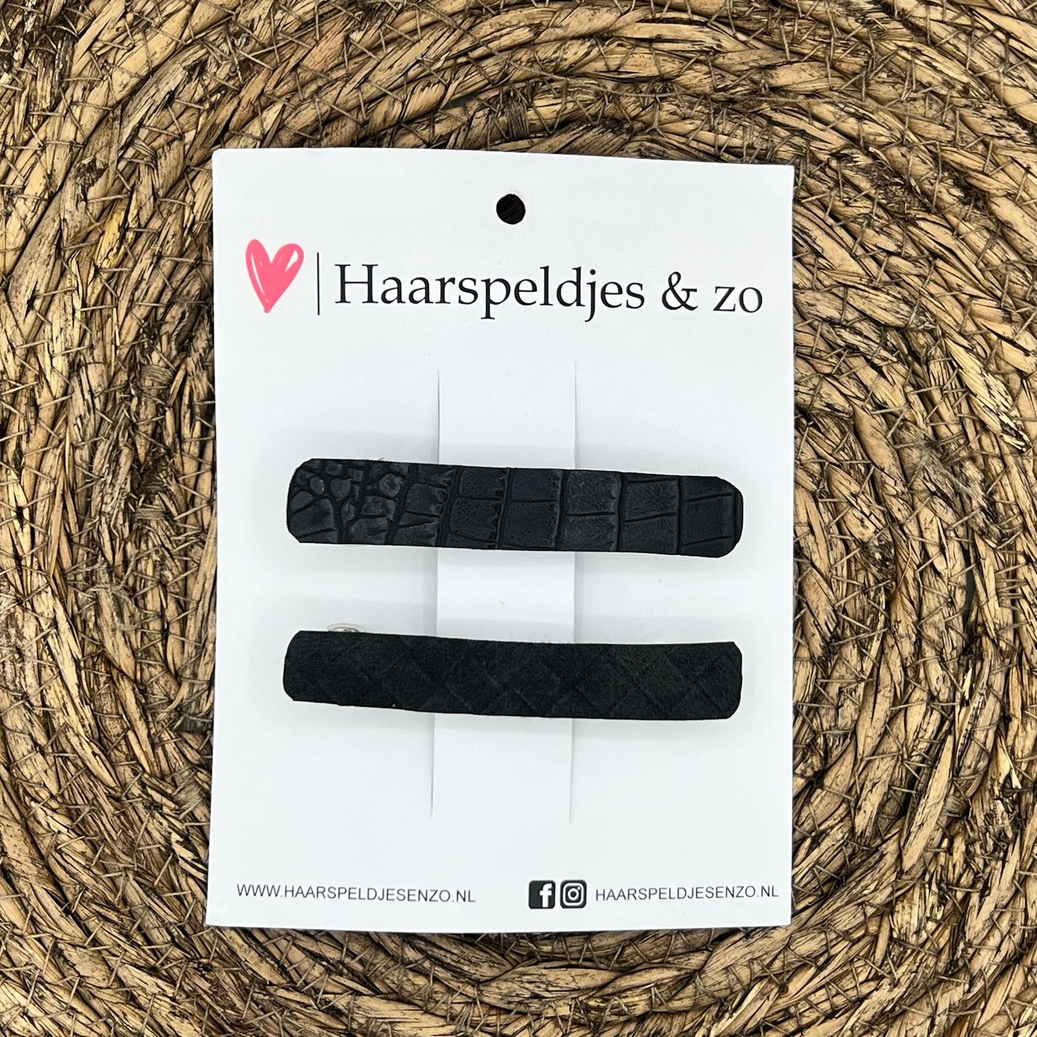 French Barrette - 8 cm speld / clip - meiden - dames - volwassenen - zwart