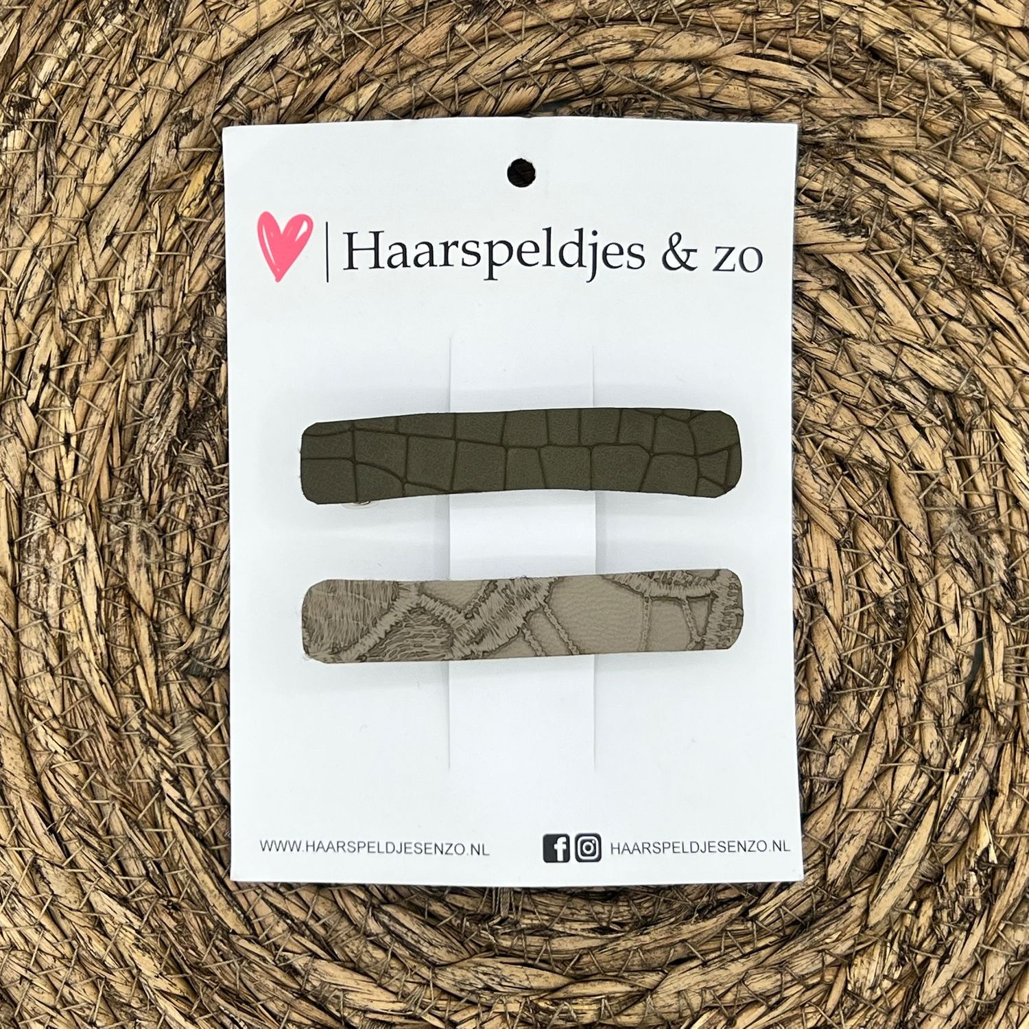 French Barrette - 8 cm speld / clip - meiden - dames - volwassenen - groen