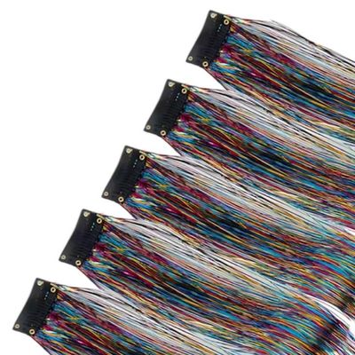 Haar glitterclip - hair extension - haar extensie - glitter haar - antislipspeld - rainbow - regenboog - 1 stuk