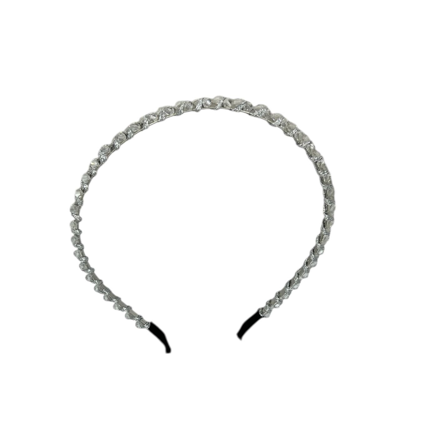 Diadeem - haarband - haaraccessoire - kinderen - volwassenen - kerst - feestdagen - kralen - glimmend - transparant