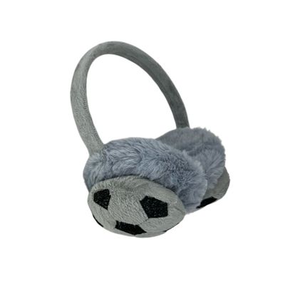 Oorwarmers kind - winter - warm - jongens - grijs - voetbal