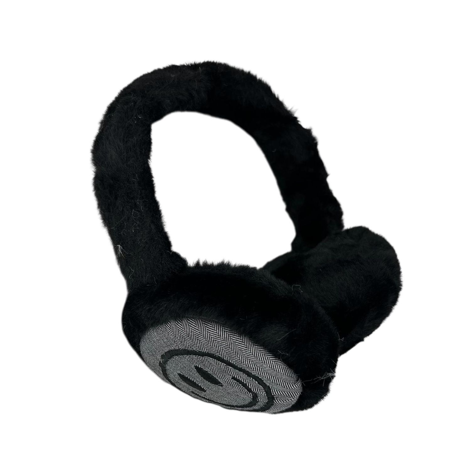 Oorwarmers kind - winter - warm - meisjes/jongens - zwart - smiley