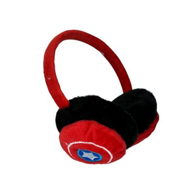 Oorwarmers kind - winter - warm - jongens - rood/zwart - superheld - captain america