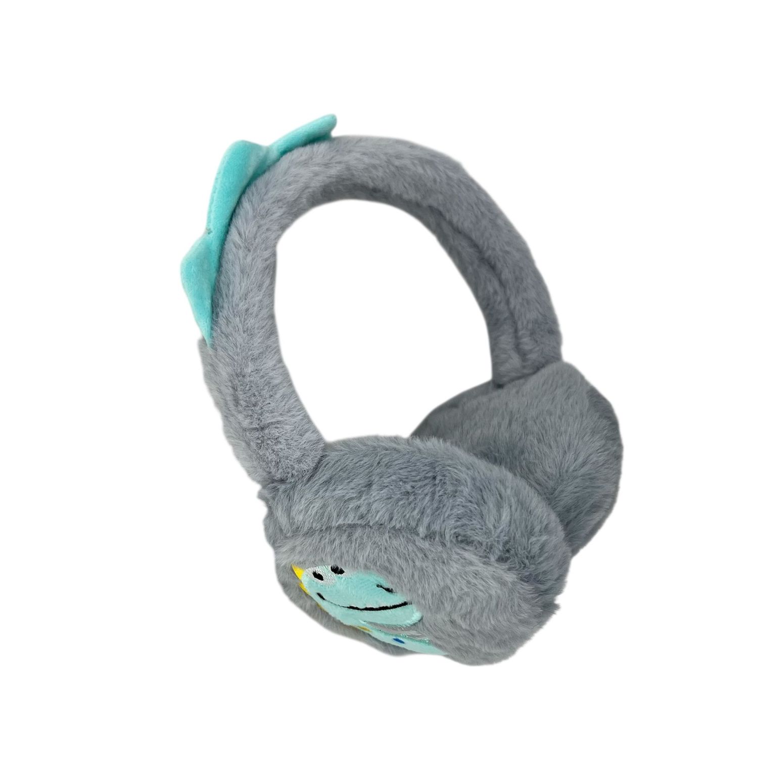 Oorwarmers kind - winter - warm - jongens - grijs - dino - dinosaurus