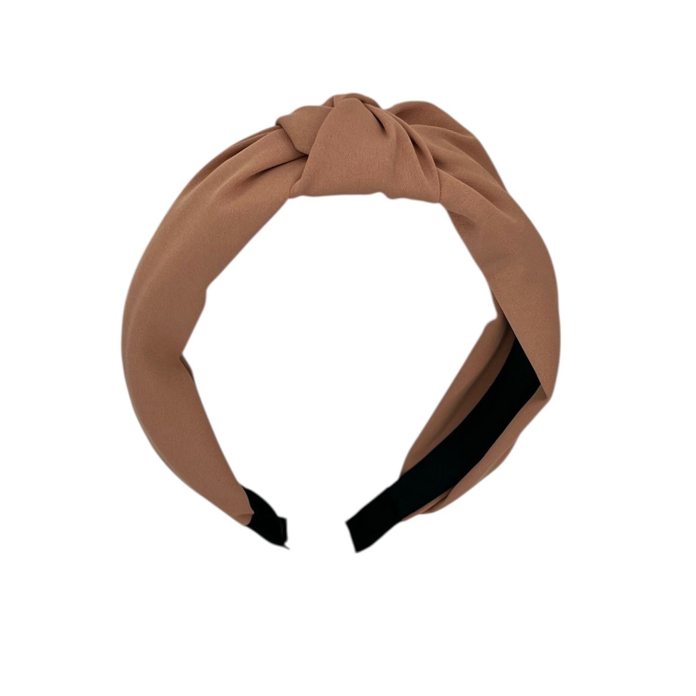 Diadeem - stof - haarband - met knoop - oudroze