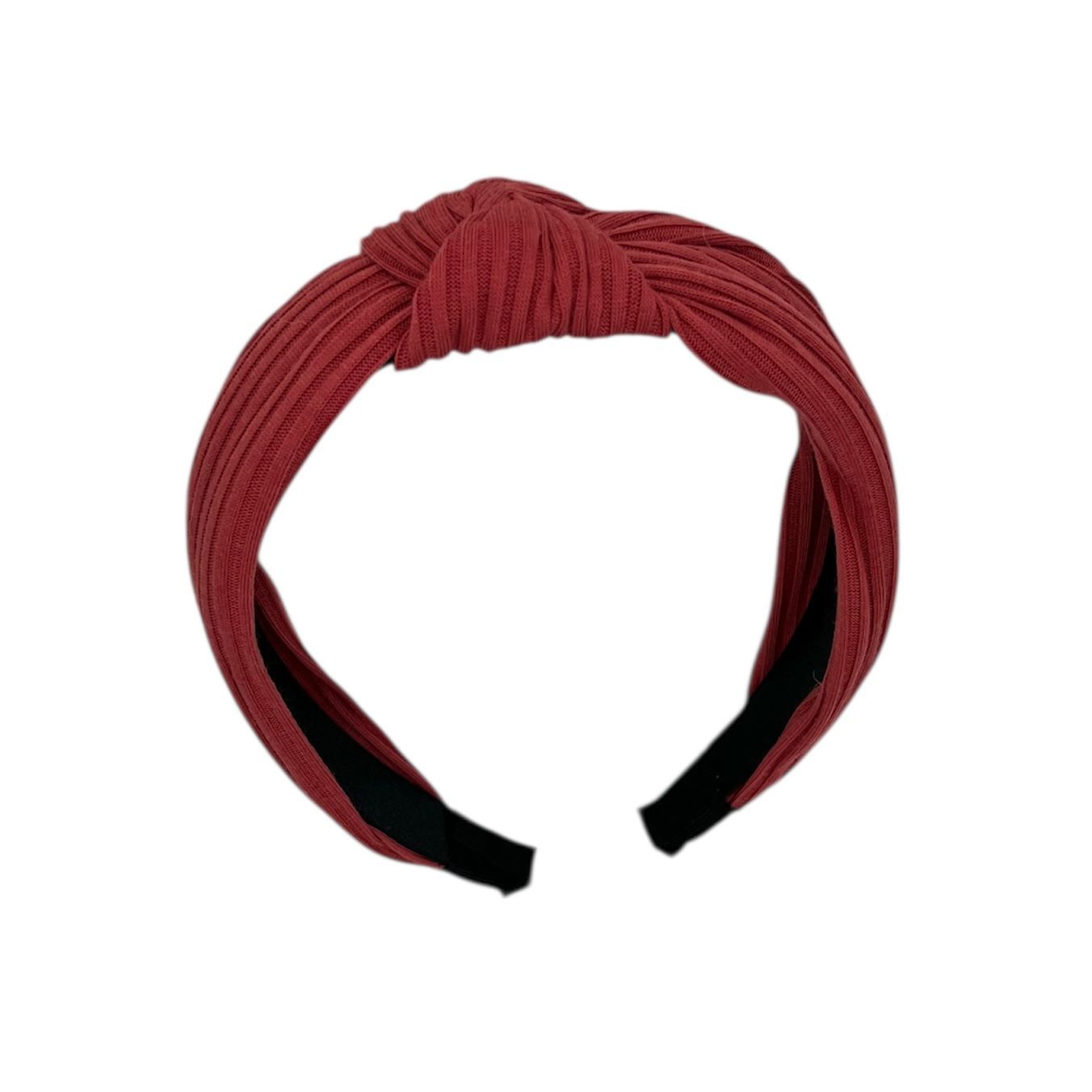 Diadeem - stof - haarband - rood met knoop