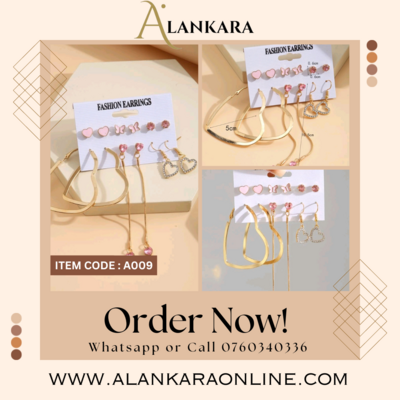Rhinestone Heart Earrings