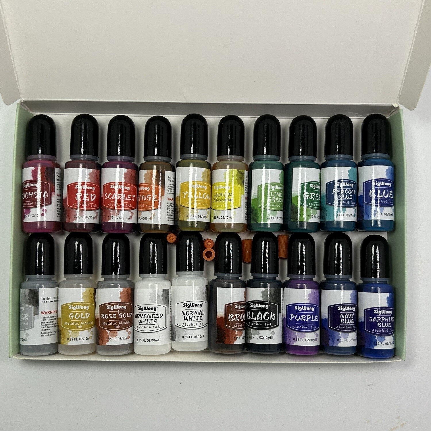 Caja de 20 tintass de Alcohol colores varios