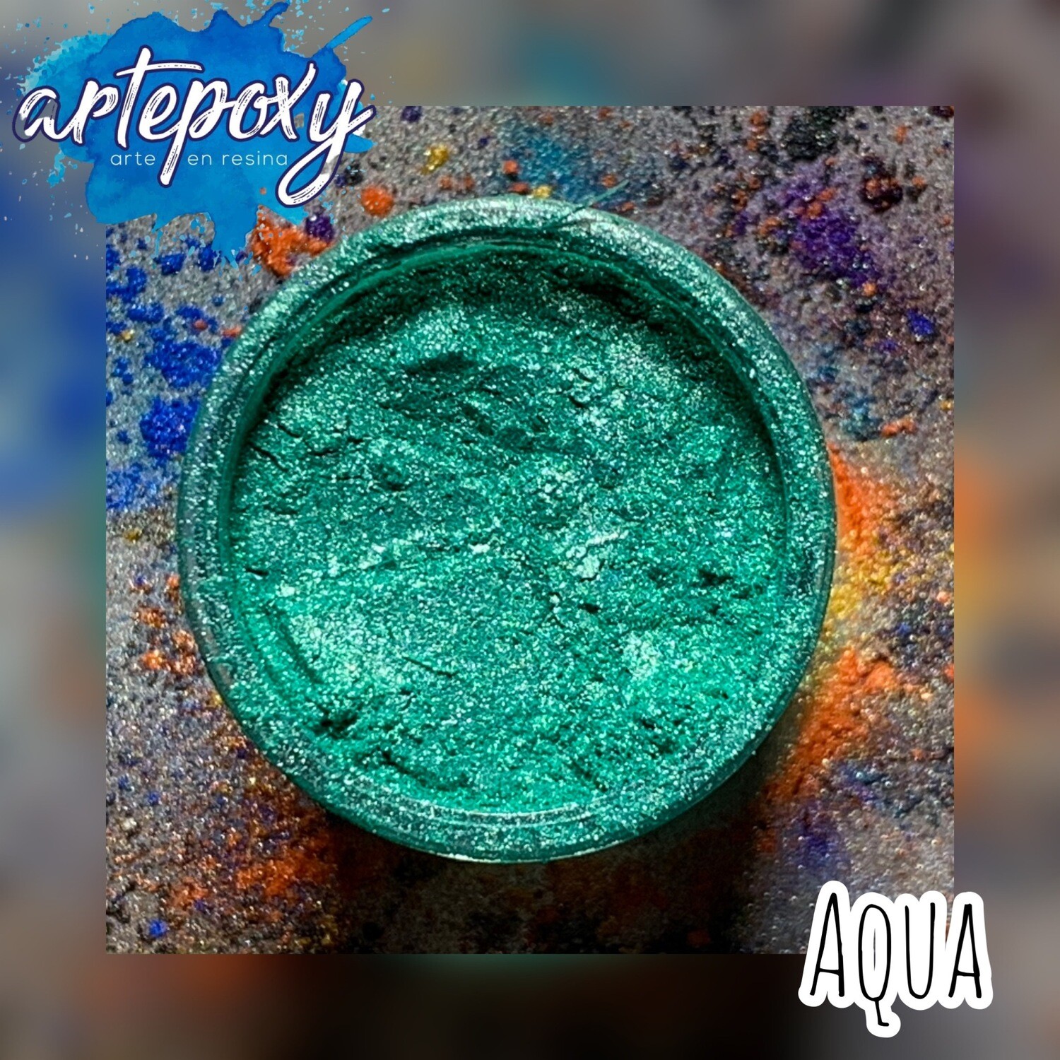 Polvo de mica. Color Aqua 5 gramos