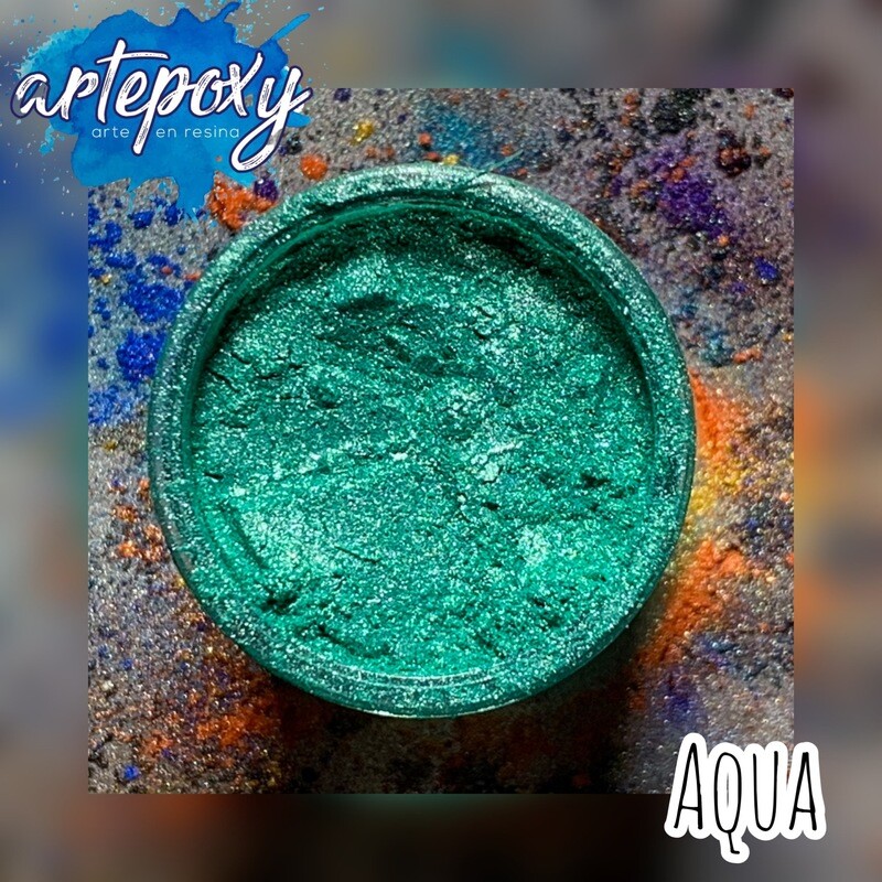 Polvo de mica. Color Aqua 5 gramos